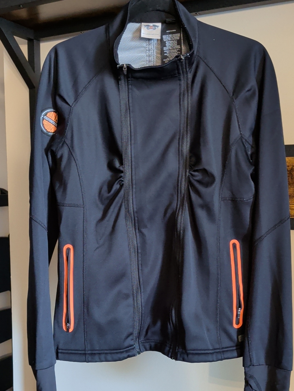 Harley-Davidson Black Performance Jacket with Orange Accents